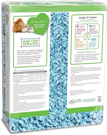 carefresh 99% Dust-Free Blue Natural Paper Small Pet Bedding with Odor Control, 50 L