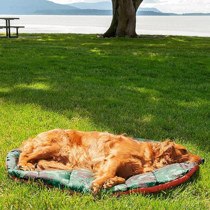 Furhaven Outdoor Travel Dog Bed for Large/Medium Dogs w/ Carry Bag