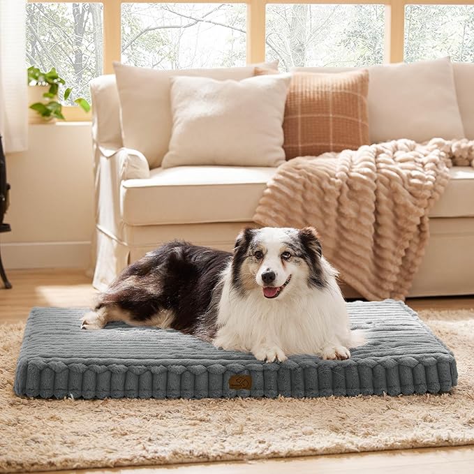 Bedsure Orthopedic Dog Bed for Large Dogs (44x32, Warm