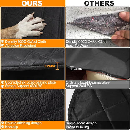 2024 Upgraded Dog Car Seat Cover 480lbs), Supports 4 Dogs