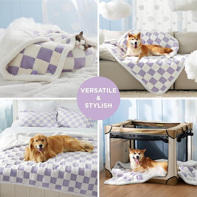 Lesure Waterproof Puppy Blanket for Small Dogs 3D Textured