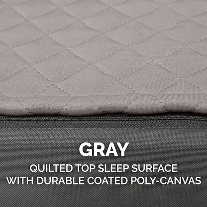 Furhaven Replacement Dog Bed Cover Water-Resistant Indoor/Outdoor Quilt Top Convertible Mattress, Washable - Gray, Jumbo (X-Large)