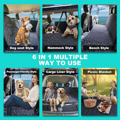 Dog Car Seat Cover for Large SUV 100% Waterproof 600D Heavy