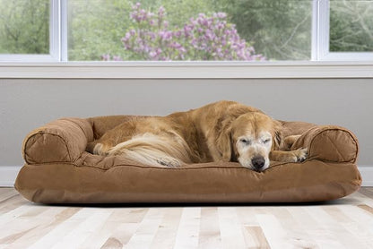 Furhaven Pillow Dog Bed for Large Dogs w/ Removable Bolsters & Washable Cover