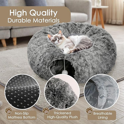 Cat Tunnel Bed for Indoor Cats