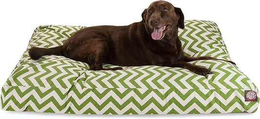 Sage Chevron Extra Large Rectangle Indoor Outdoor Pet Dog Bed With Removable Washable Cover By Majestic Pet Products