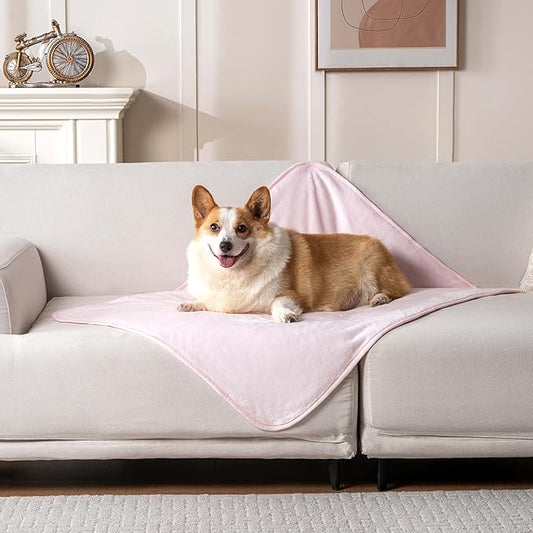 PETHUR Waterproof Dog Blankets for Medium Dogs 29"x40", Light