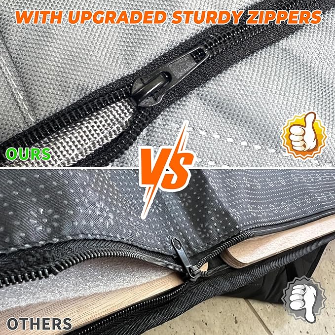 XL Dog Car Back Seat Cover for Trucks 6 Foldable F150 RAM 1500, Silverado,