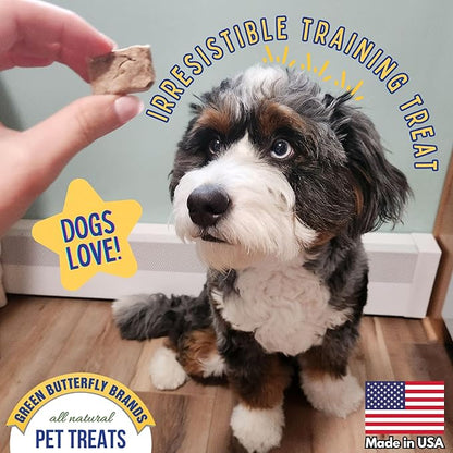 Freeze Dried Lamb Heart Dog Treats Made in USA. All Natural Freeze-Dried Raw Snacks for Dogs and Cats. Single Ingredient. High Protein. Heart Health. Irresistible Training Treat