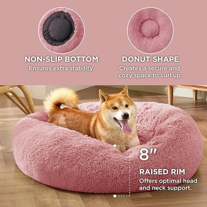 Bedsure Calming Dog Bed for Medium Dogs 30 inches 45 lbs