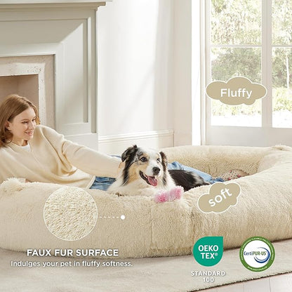 Bedsure Memory Foam Human Dog Bed 72"x48"x12" Calming