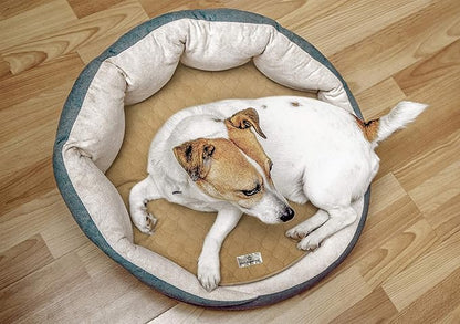 Pet Parents Washable Round Whelping Pads (2pack) of 17" Circle Premium Pee Pads for Dogs -1 Tan 1 Grey