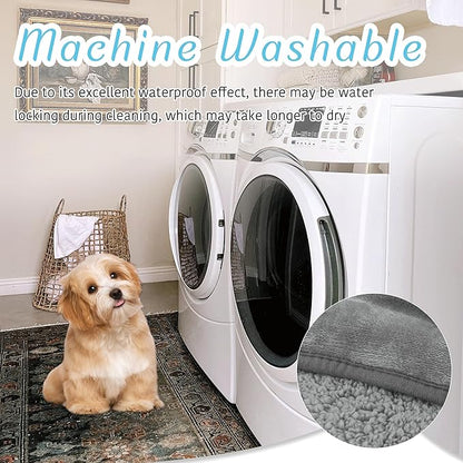 NICETOWN Puppy Blanket Cat Blanket Small Medium Dog Indoor Cat Kitten Fleece Sherpa Doggy Blanket Crate Couch Bed Soft Plush Fuzzy Washable Dog Cover 30x40, Light