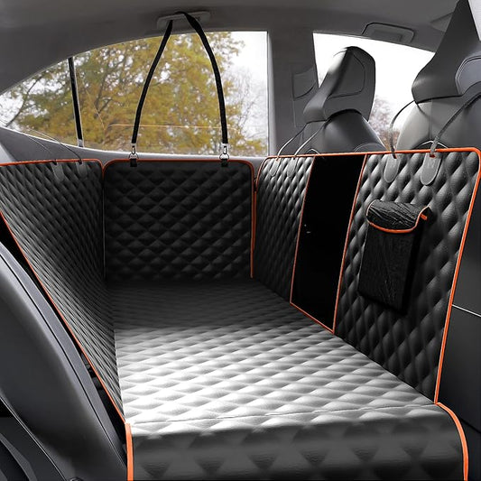 Dog Car Seat Cover for Back Seat with Mesh Window