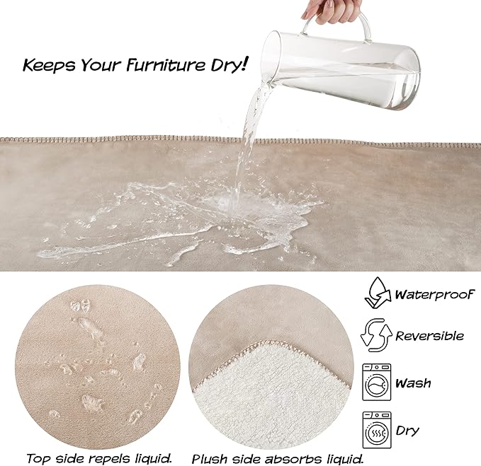 PETMAKER Waterproof Dog Blanket 60x70-Inch Reversible