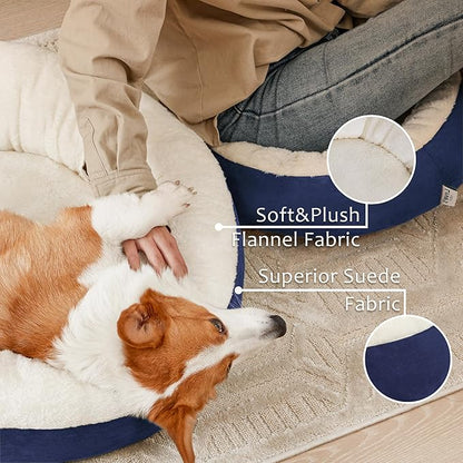 Love's cabin Round Donut Cat and Dog Cushion Bed 25in Pet