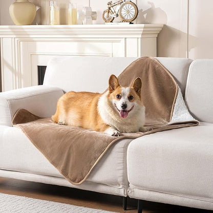 PETHUR Waterproof Dog Blankets for Medium Dogs 29"x40", Coffee
