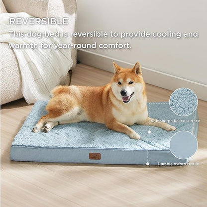 Bedsure Large Dog Bed for Large Dogs 75lbs, Light