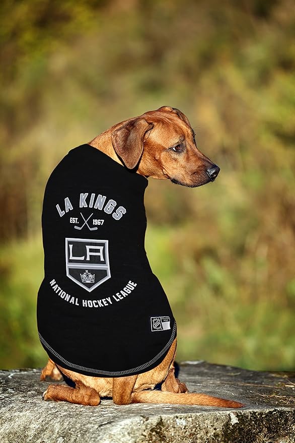 NHL Los Angeles Kings Tee Shirt for Dogs & Cats, X-Small. - Are You A Hockey Fan? Let Your Pet Be An NHL Fan Too!