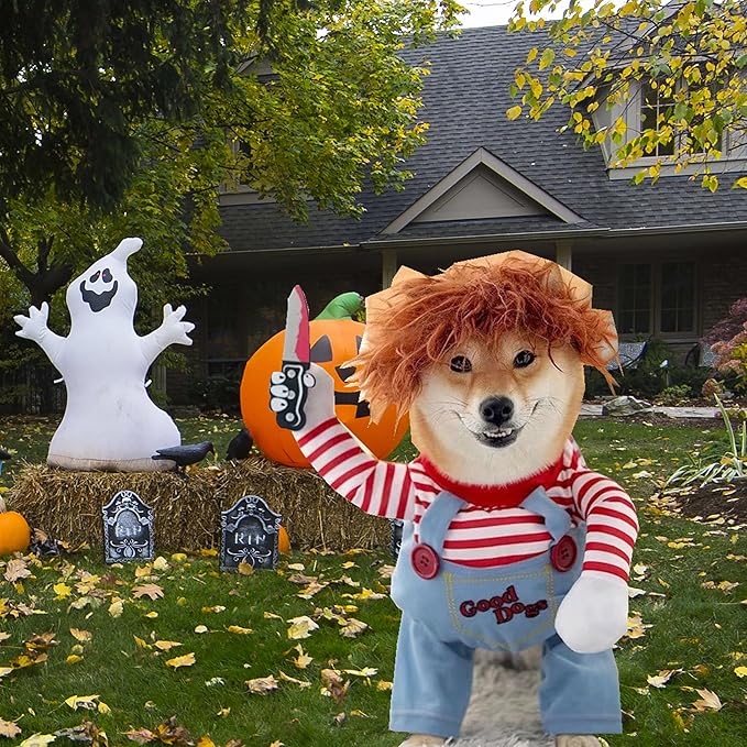 Pet Deadly Doll Dog Costume 21"-27")
