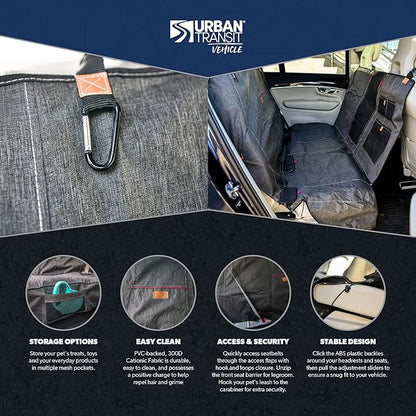 Pet Seat Cover for Your Back Seat and Durable Dog Car Hammock 53" X 41.5" to