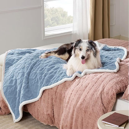 Bedsure Waterproof Dog Blankets for Large Dogs 50"x60", Light