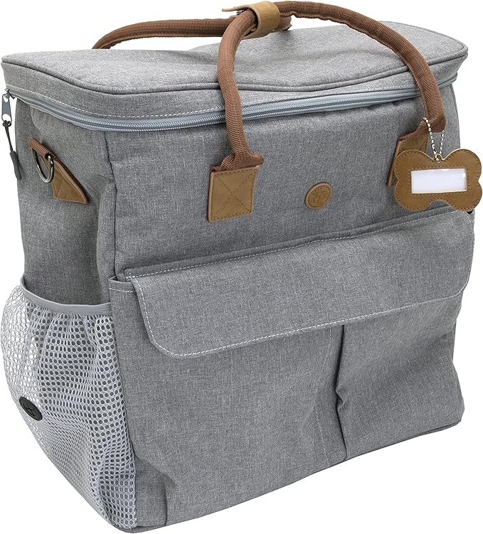 SPORT PET Designs Cat Carrier with Zipper Lock, Airline Soft Carrier, Foldable Travel Cat Carrier, Travel Bag for Pets, Grey (CM-10204)