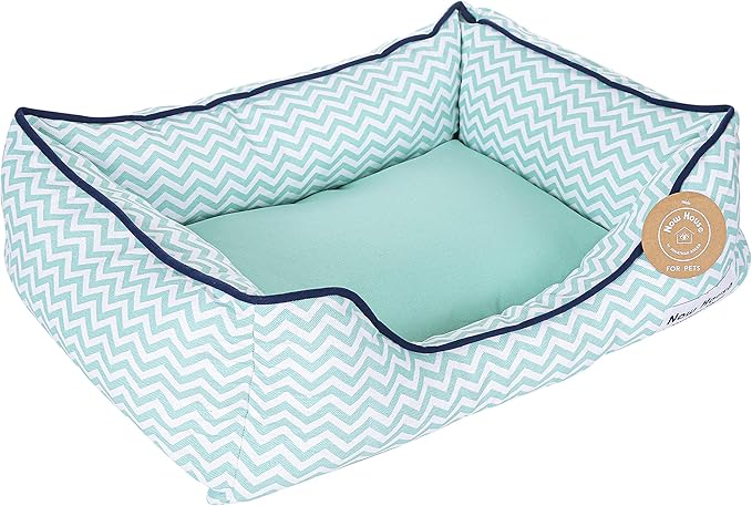 Now House for Pets by Jonathan Adler Teal Chevron Cuddler Dog Bed (FF16055)