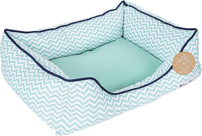 Now House for Pets by Jonathan Adler Teal Chevron Cuddler Dog Bed (FF16055)