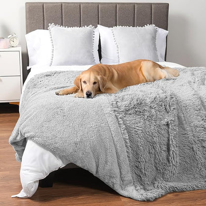 PetAmi Waterproof Dog Blanket for Large Dog 90x90 Light