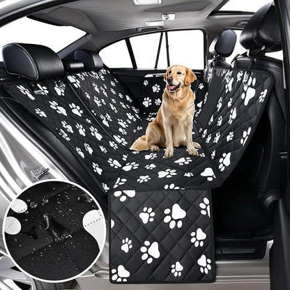 Dog Car Seat Cover for Back Seat Pet Cover for Dogs Waterproof Dog Hammock for Car 600D Heavy Duty Non Slip Scratch Proof Backseat Cover for Dogs in Car