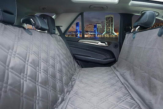 Bulldogology Dog Car Seat Cover Waterproof Heavy Duty Bench Dog Hammock Backseat Protector from Dog Hair
