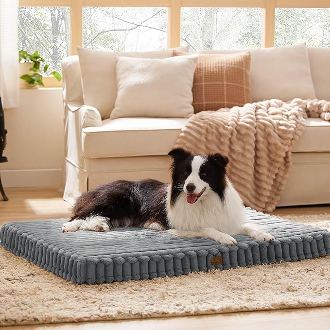 Bedsure Orthopedic Dog Bed for Large Dogs (36x27, Warm