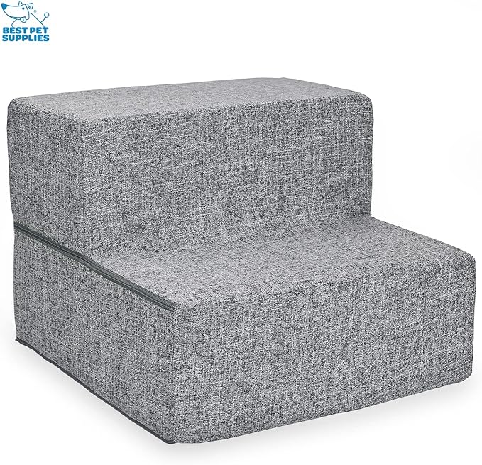 Best Pet Supplies Portable Foldable Foam Pet Stairs/Steps for Couch 2-Step (H: 12")