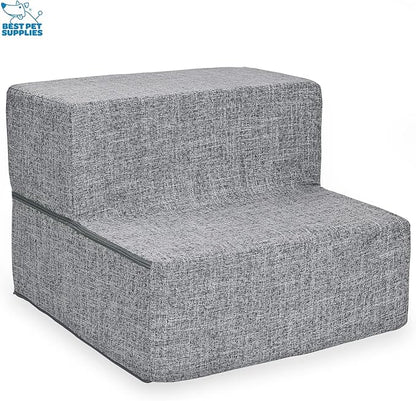 Best Pet Supplies Portable Foldable Foam Pet Stairs/Steps for Couch 2-Step (H: 12")