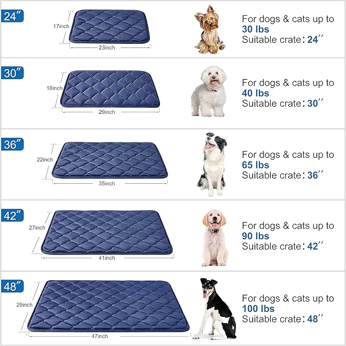 Dog Crate Mats Dogs(23x17,Blue)