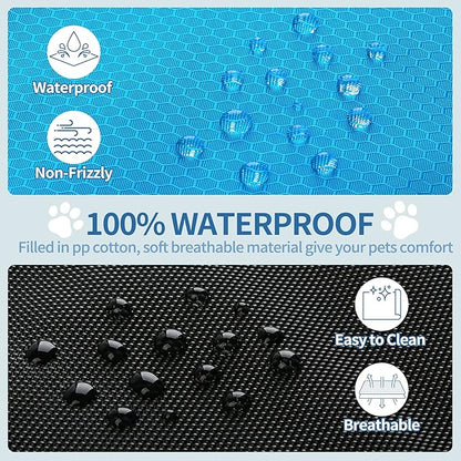 Aitmexcn Outdoor Dog Bed Mat Waterproof, Camping Dog Bed Portable and Folding with Handle, Washable Travel Outdoor Dog Mat Foldable 35" x 25" x 2"