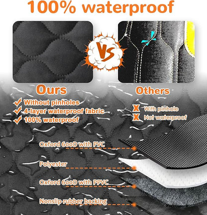 URPOWER Waterproof Dog Car Seat Cover for Back Seat for Cars