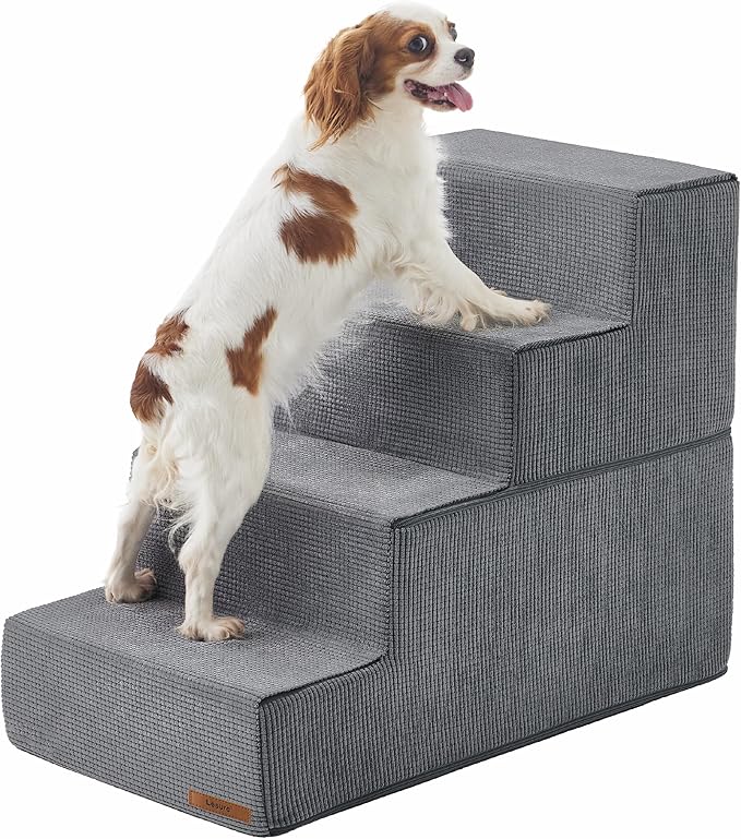 Lesure Dog Stairs for High Beds 4-Steps Dog
