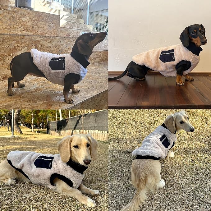 Dachshund Sweater for Dogs Warm Fleece Clothes Winter Coat (XS