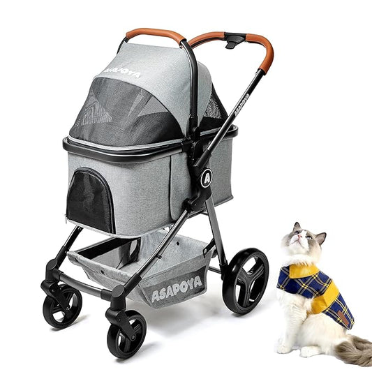 Pet Stroller for Dog and Cat 4 Wheeler 45lbs Capacity