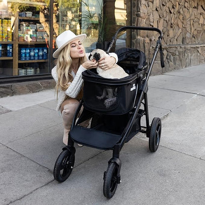 Dog Stroller Pet Cat Carrier 2-in-1 Travel