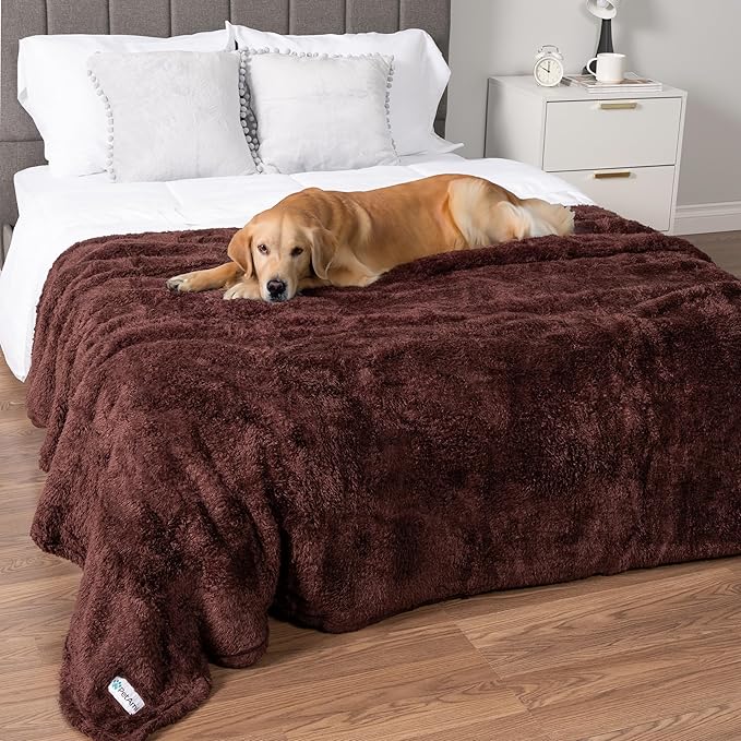 PetAmi Dog Blanket for Large Dogs Brown 60x80