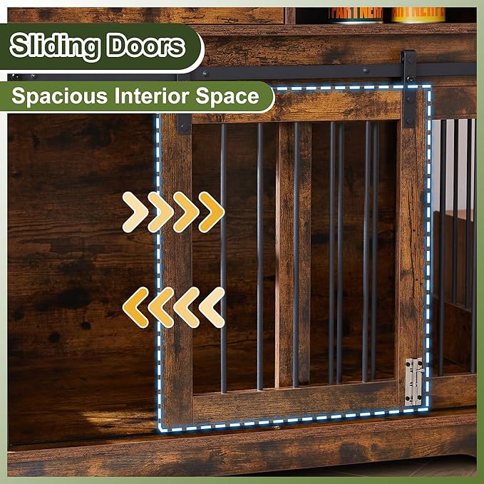 NicBex Dog Crate Furniture 35.4" L