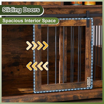 NicBex Dog Crate Furniture 35.4" L