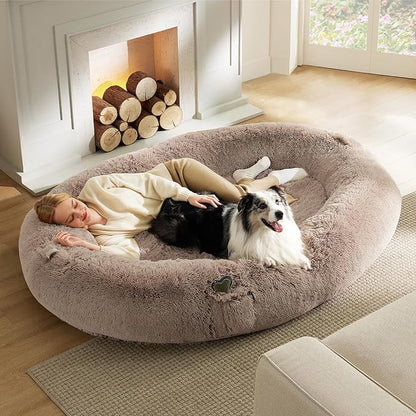 Bedsure Memory Foam Human Dog Bed 72"x48"x12" Calming