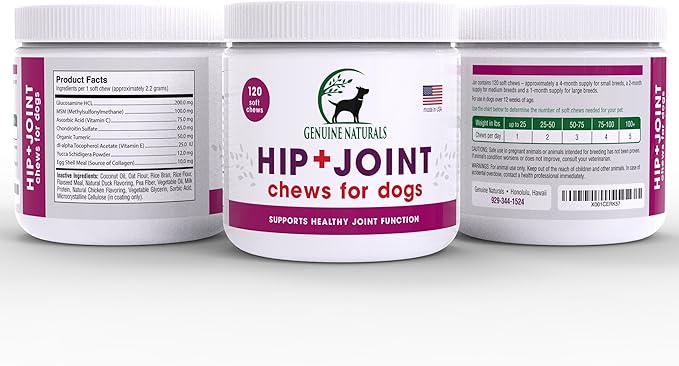 Hip and Joint Supplement for Dogs Relief,120 Count