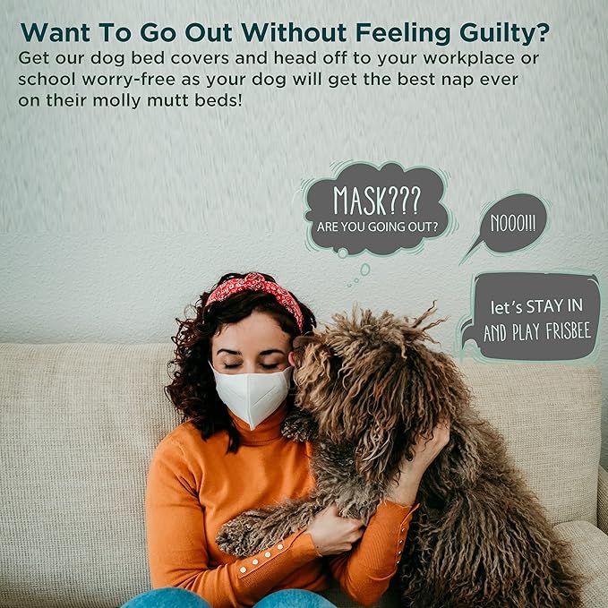 Molly Mutt Medium To Large Dog Bed Cover 27”X36”X5’’- 100%