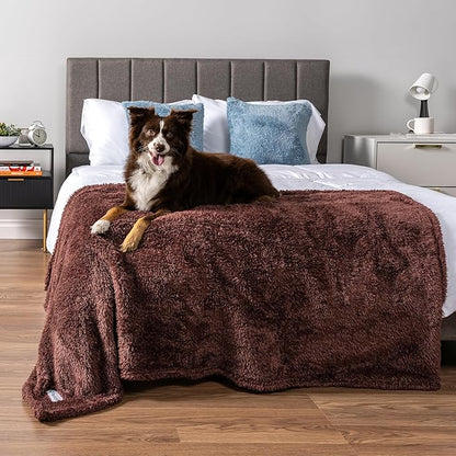 PetAmi Dog Blanket for Large Medium Dogs Brown 40x60