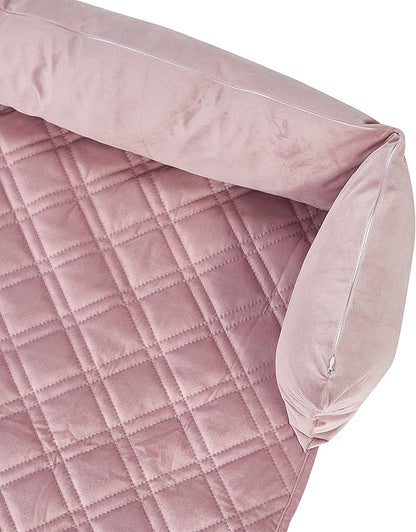Brilliant Sunshine Premium Pink Silky Velvet Pet Sofa Bed